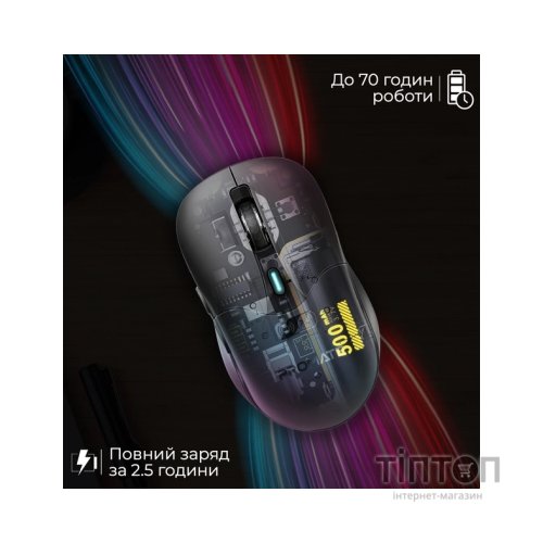 Мишка Promate Samo Wireless/Bluetooth Black (samo.black)
