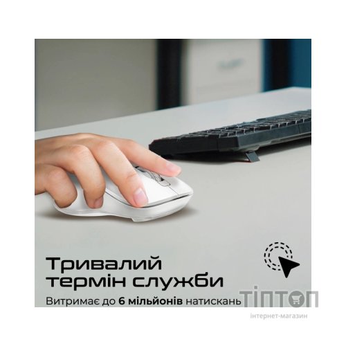 Мишка Promate Samo Wireless/Bluetooth White (samo.white)