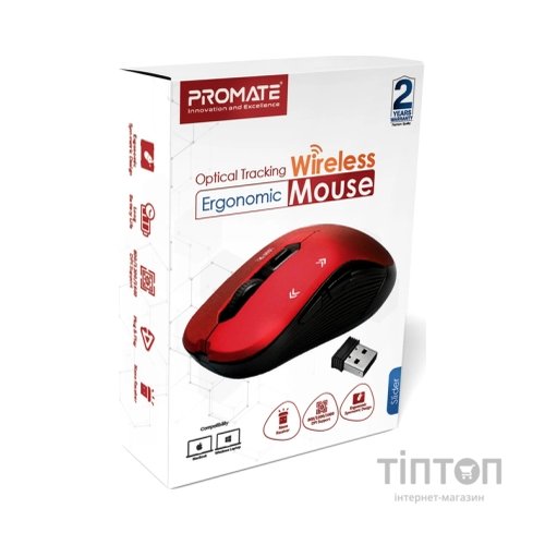 Мишка Promate Slider Wireless Red (slider.red)