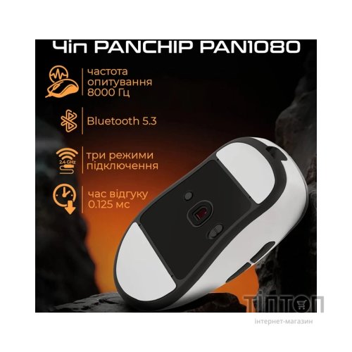 Мишка RAWM ER21 Wireless/Bluetooth White (ER21.white)
