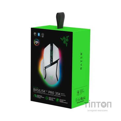 Мишка Razer Basilisk V3 Pro 35K Wireless/Bluetooth White (RZ01-05240200-R3G1)