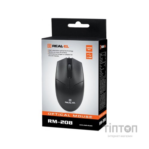 Мишка REAL-EL RM-208 USB Black