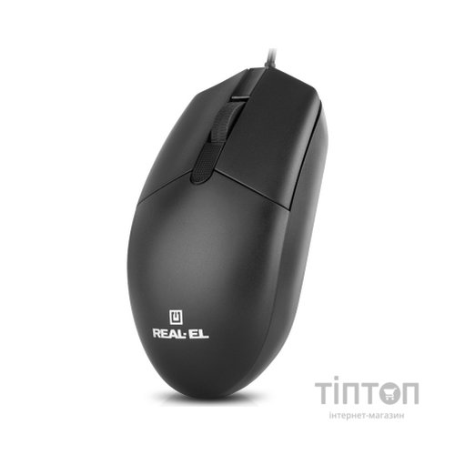 Мишка REAL-EL RM-210 USB Black (EL123200036)