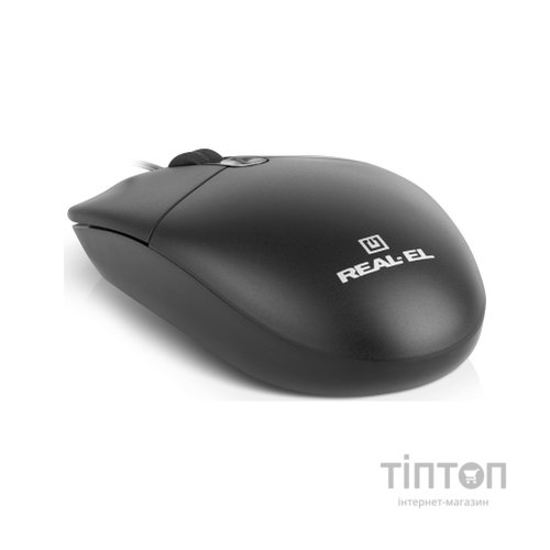 Мишка REAL-EL RM-210 USB Black (EL123200036)