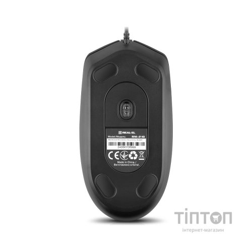 Мишка REAL-EL RM-210 USB Black (EL123200036)