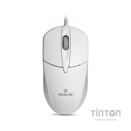 Мишка REAL-EL RM-211 біла, USB