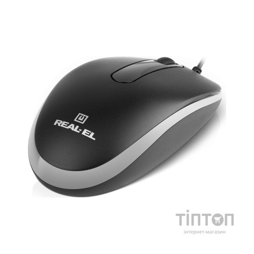 Мишка REAL-EL RM-215 USB Black/Gray (EL123200037)