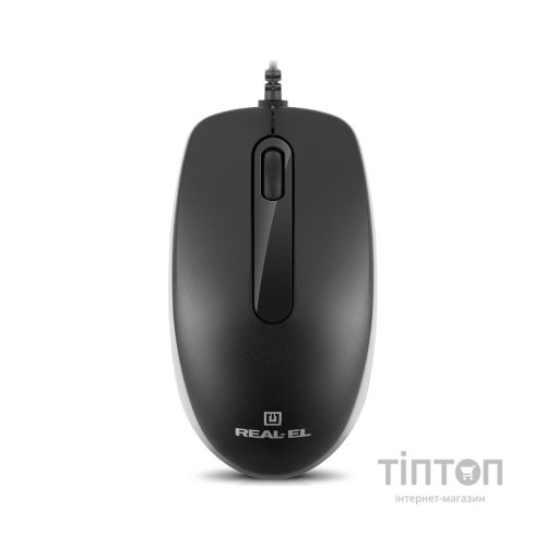 Мишка REAL-EL RM-215 USB Black/Gray (EL123200037)