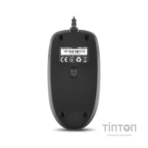 Мишка REAL-EL RM-215 USB Black/Gray (EL123200037)
