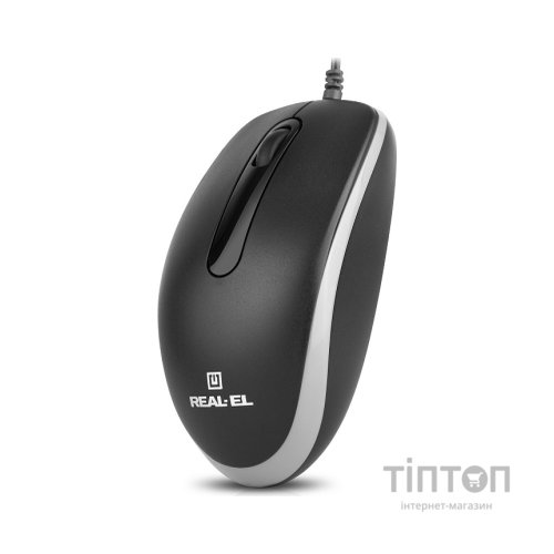 Мишка REAL-EL RM-217 USB Black/Gray (EL123200038)