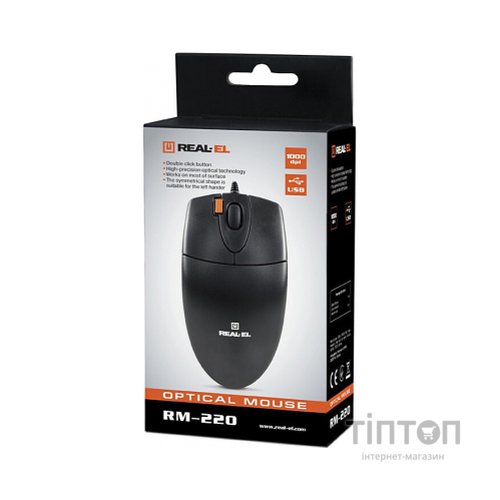 Мишка REAL-EL RM-220 Black