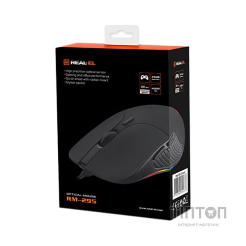 Мишка REAL-EL RM-295 USB Black