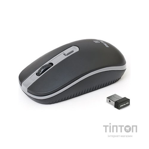Мишка REAL-EL RM-303 black-grey