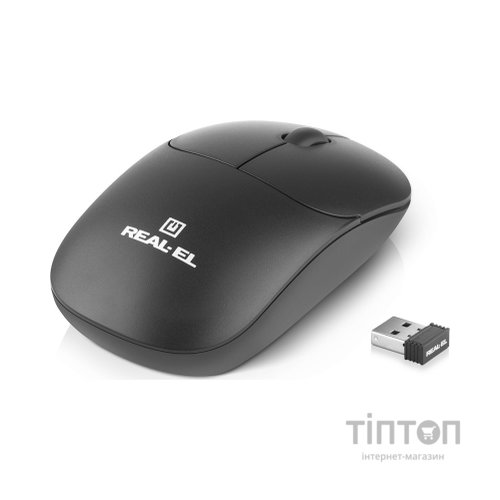 Мишка REAL-EL RM-313W Wireless Black (EL123200042)