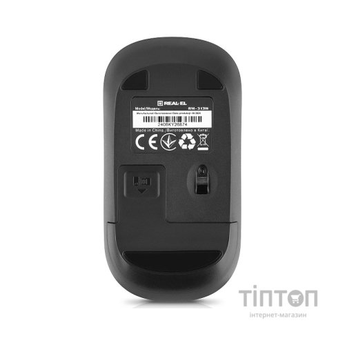Мишка REAL-EL RM-313W Wireless Black (EL123200042)