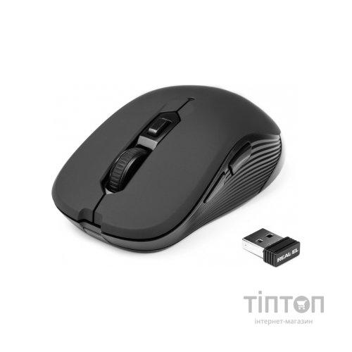Мишка REAL-EL RM-330 Wireless Black