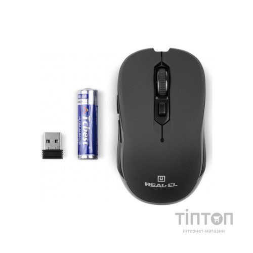 Мишка REAL-EL RM-330 Wireless Black