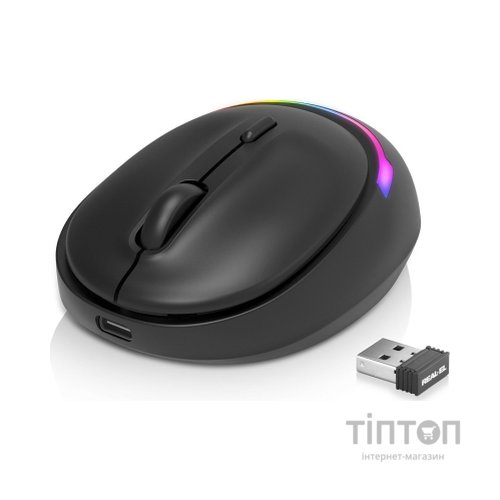 Мишка REAL-EL RM-440W Wireless/Bluetooth Black (EL123200045)