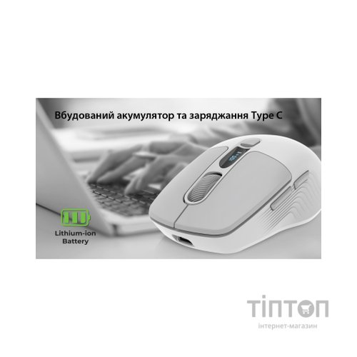 Мишка REAL-EL RM-480W Wireless/Bluetooth White (EL123200050)