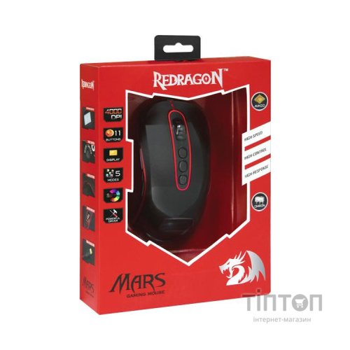 Мишка Redragon Mars TFT USB Black-Red (74846)