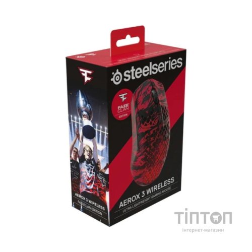 Мишка SteelSeries Aerox 3 Bluetooth RGB Faze Clan Edition Red (62609)