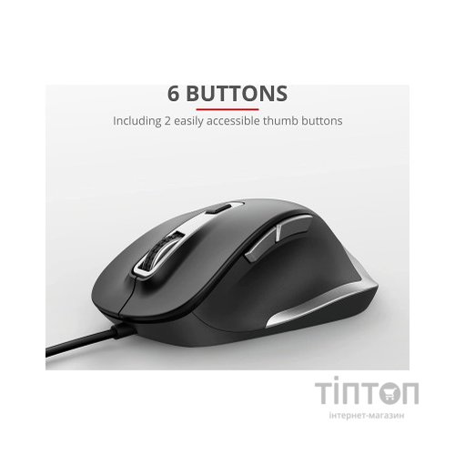 Мишка Trust Fyda Comfortable ECO USB Black-GREY (24728)