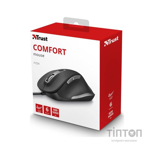 Мишка Trust Fyda Comfortable ECO USB Black-GREY (24728)