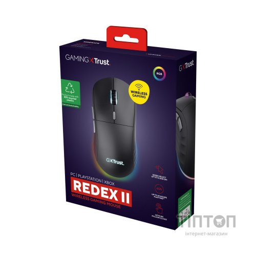 Мишка Trust GXT 926 Redex II Wireless/USB-A/USB-C Black (25126)