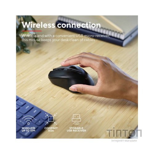 Мишка Trust Mydo Silent Wireless Black (25084)