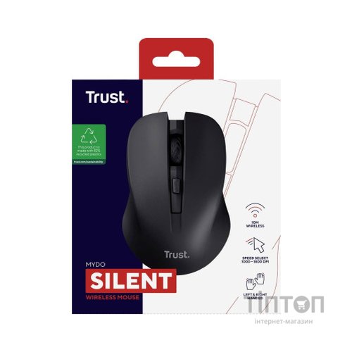 Мишка Trust Mydo Silent Wireless Black (25084)
