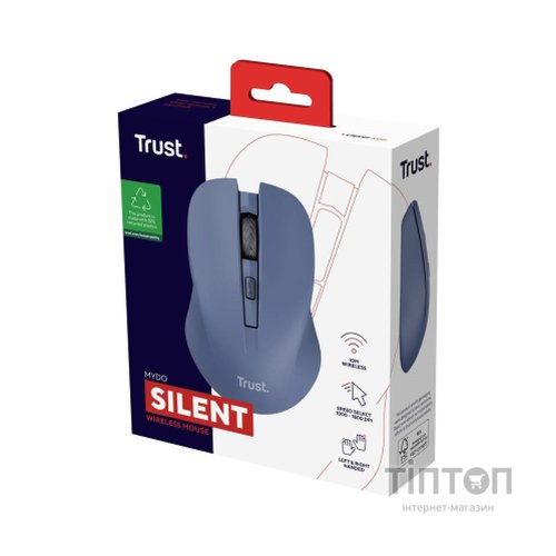 Мишка Trust Mydo Silent Wireless Blue (25041)