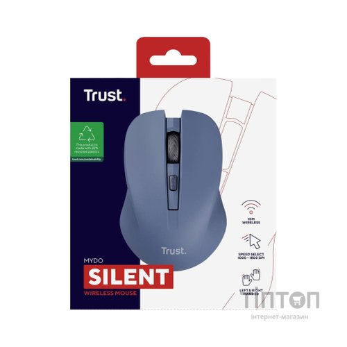 Мишка Trust Mydo Silent Wireless Blue (25041)
