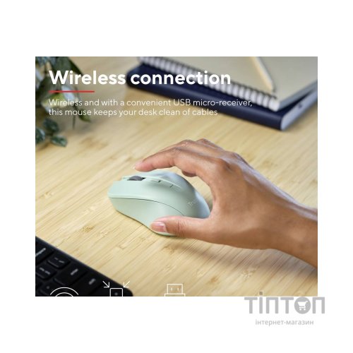 Мишка Trust Mydo Silent Wireless Green (25042)