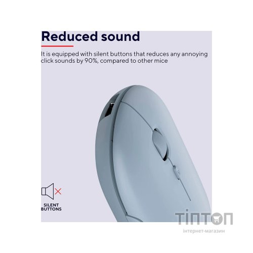 Мишка Trust Puck Wireless/Bluetooth Silent Blue (24126)