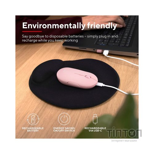 Мишка Trust Puck Wireless/Bluetooth Silent Pink (24125)