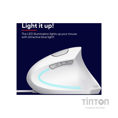 Мишка Trust Verto Ergonomic USB White (25133)