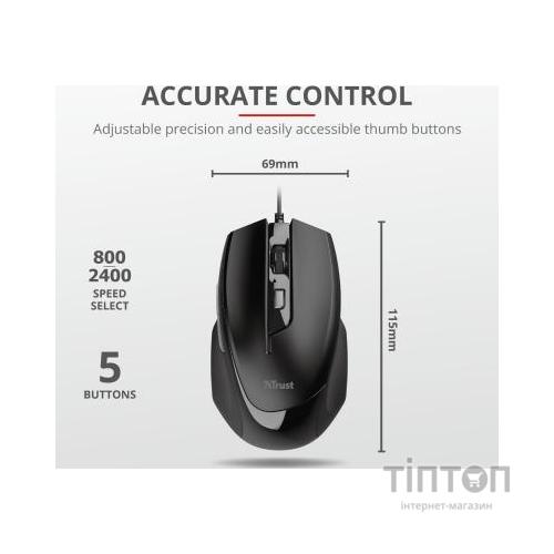 Мишка Trust Voca USB Black (23650)