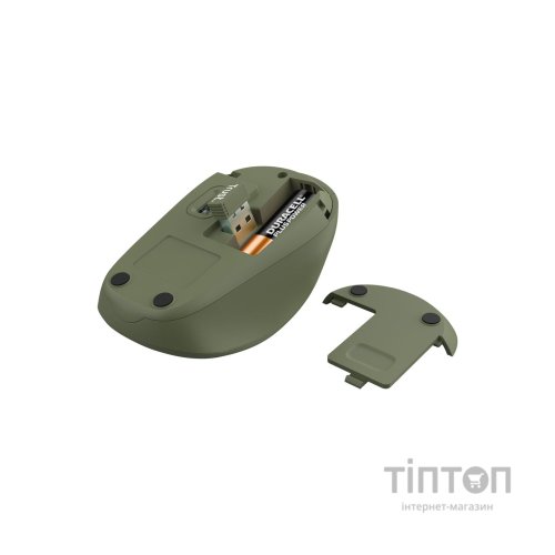 Мишка Trust YVI+ Silent Eco Wireless Green (24552)