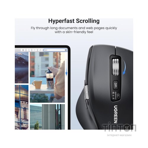 Мишка Ugreen M751 Wireless/Bluetooth Black (45792)
