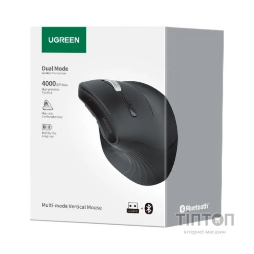 Мишка Ugreen MU008 Vertical Wireless Black (25444)