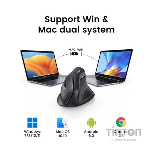 Мишка Ugreen MU008 Vertical Wireless Black (25444)