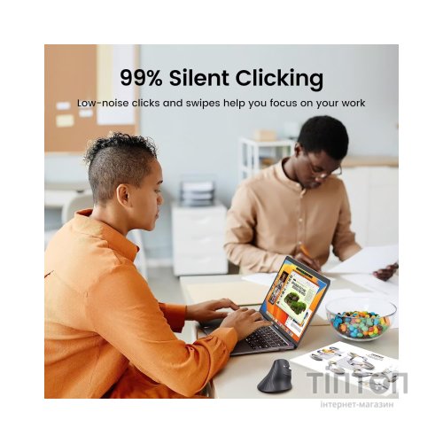 Мишка Ugreen MU008 Vertical Wireless Black (25444)