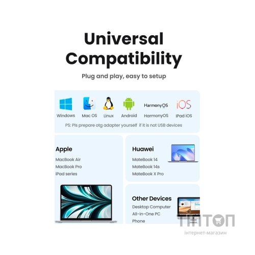 Мишка Ugreen MU105 Wireless Gray (90669)