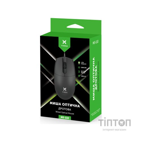 Мишка Vinga MS-110 Black