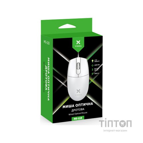 Мишка Vinga MS-110 White