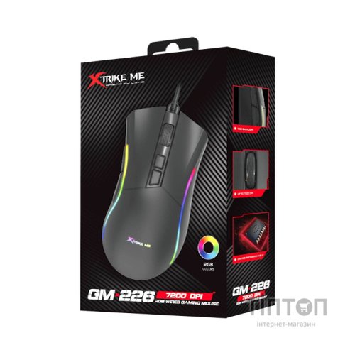 Мишка Xtrike ME GM-226 USB RGB Black (GM-226)