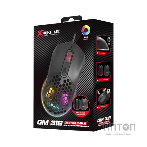 Мишка Xtrike ME GM-316 USB RGB Black (GM-316)