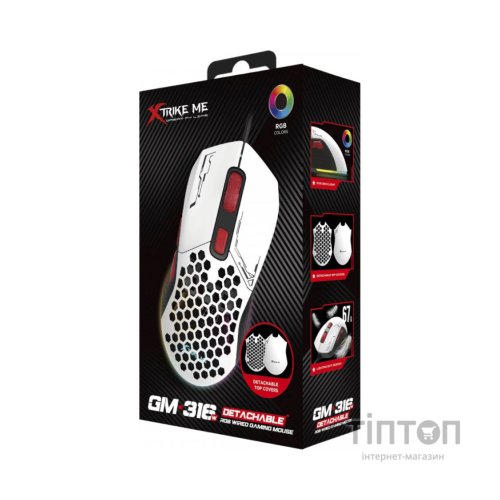 Мишка Xtrike ME GM-316W USB RGB White (GM-316W)