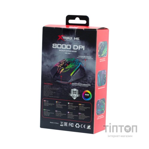Мишка Xtrike ME GM-327 USB RGB Black (GM-327)