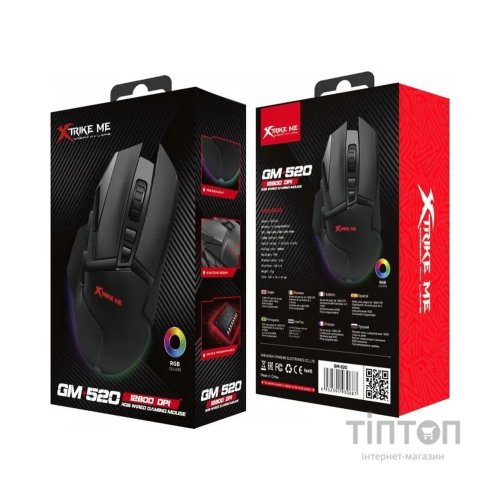 Мишка Xtrike ME GM-520 RGB USB Black (GM-520)